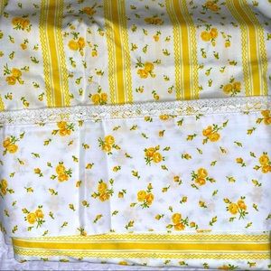 Vintage Sheets JC Penney, Double, Yellow Flowers